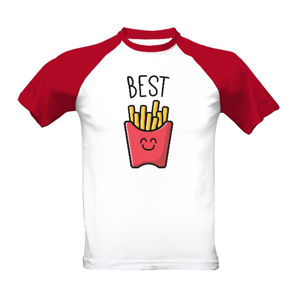 Tričko s potlačou Best friends hranolky