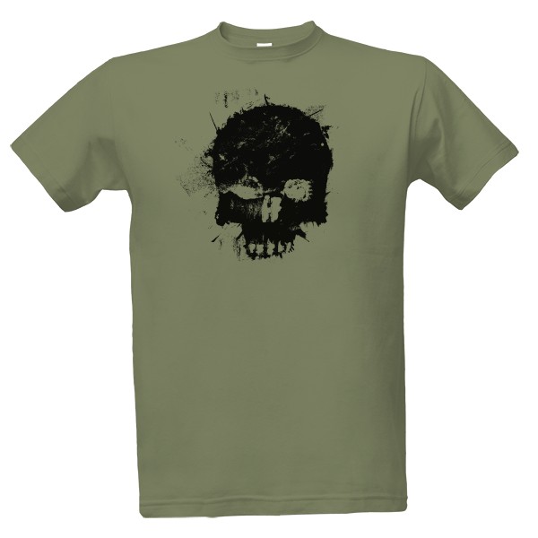 Tričko s potiskem Grunge Skull