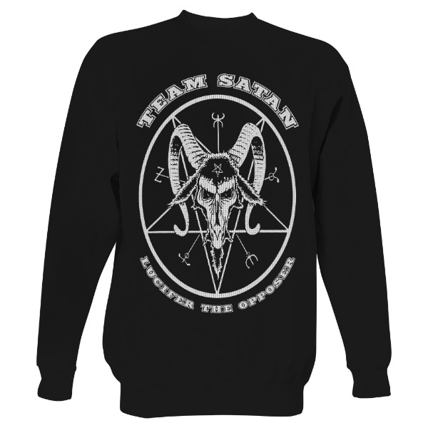Sweatshirt without hood Unisex s potiskem Lucifer the Opposer