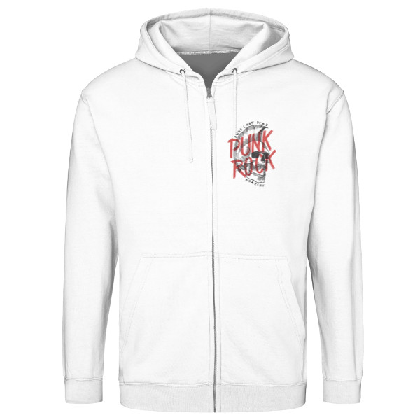 Ladies' zip hoodie s potiskem Punk Rock