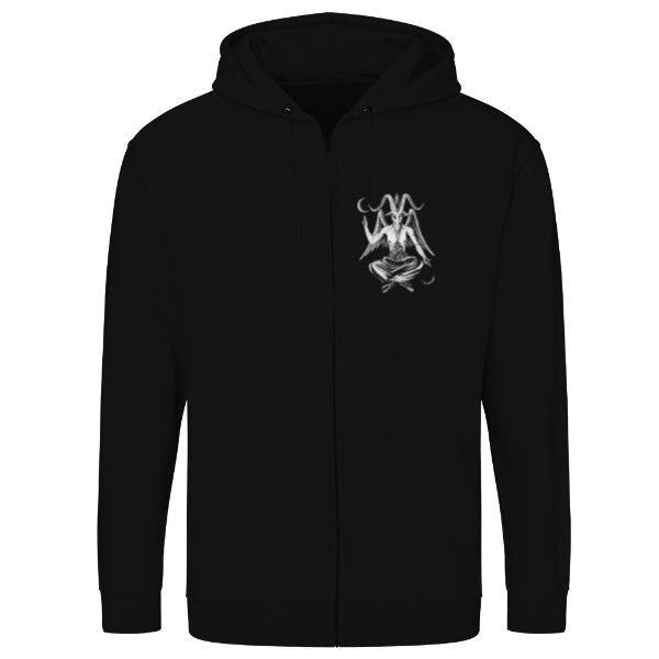 Ladies' zip hoodie s potiskem Satan Luxury
