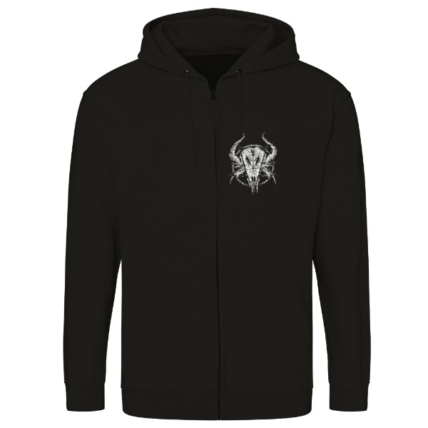 Men's zip sweatshirt  s potiskem Satanic in Luxury