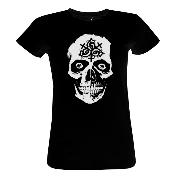Tričko s potiskem Skull 666