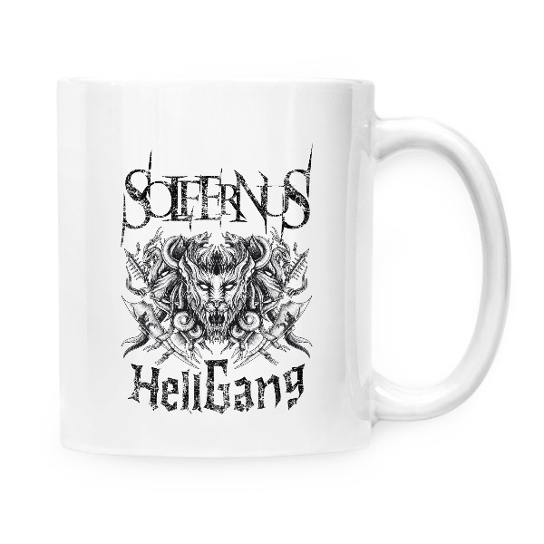 Cup white s potiskem Solfernus - HellGang - black motif