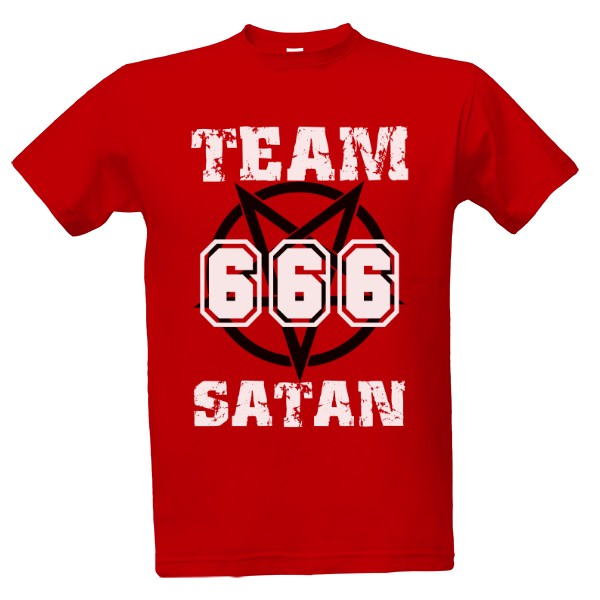 Tričko s potiskem Team 666 Satan
